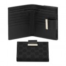 Noir Gucci Volet Français Porte-Monnaie Avec Le Détail Des Motif France Métropolitaine